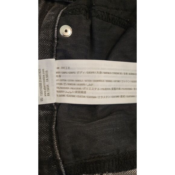 Abercrombie and Fitch Black Gray Super Skinny High Rise Jeans - Picture 4 of 4